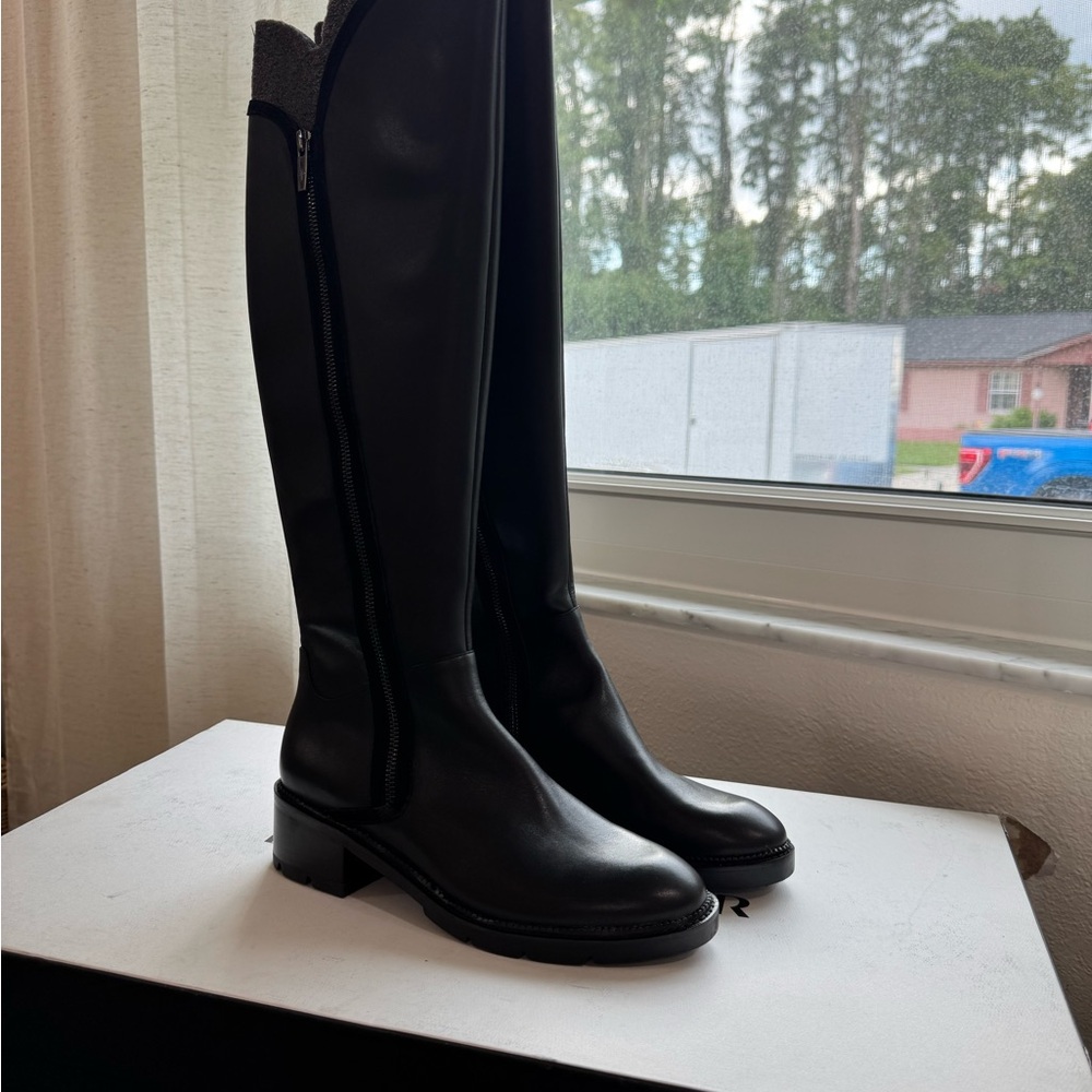 Donald J. Pliner Black Over the Knee Boots, new new leather